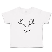 Toddler Clothes Transparency Deer Face and Silhouette Horns Toddler Shirt Cotton