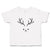 Toddler Clothes Transparency Deer Face and Silhouette Horns Toddler Shirt Cotton