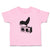 Toddler Clothes Black Silhouette of A Rooster Standing on 1 Leg Toddler Shirt