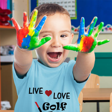 Toddler Clothes Live Love Golf Sport Golf Golfing Toddler Shirt Cotton