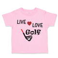 Toddler Clothes Live Love Golf Sport Golf Golfing Toddler Shirt Cotton