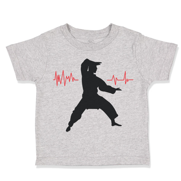 Toddler Clothes My Heart Beats for Karate Sport Karate Mma Toddler Shirt Cotton