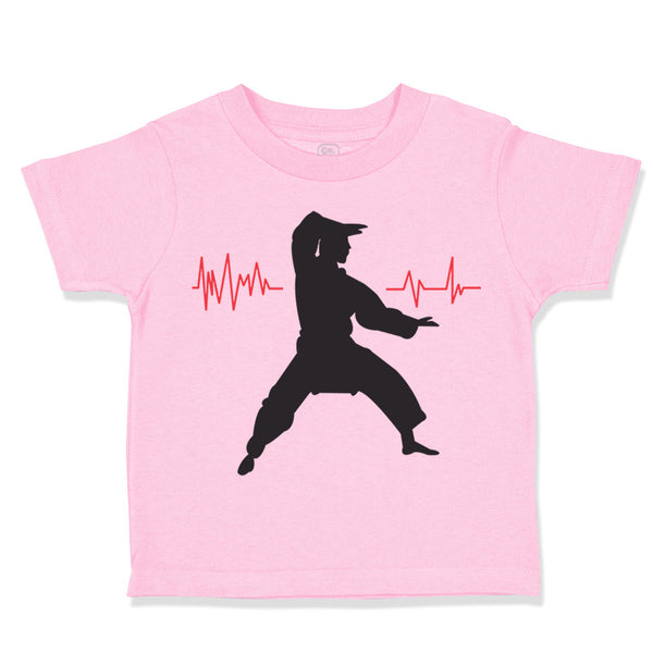 Toddler Clothes My Heart Beats for Karate Sport Karate Mma Toddler Shirt Cotton
