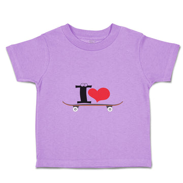 Toddler Clothes I Love Skateboard Skater Sport Toddler Shirt Baby Clothes Cotton