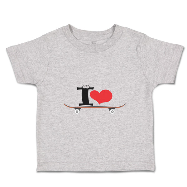 Toddler Clothes I Love Skateboard Skater Sport Toddler Shirt Baby Clothes Cotton