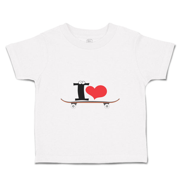 Toddler Clothes I Love Skateboard Skater Sport Toddler Shirt Baby Clothes Cotton