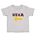 Toddler Clothes Icon of Cute Star Smile Face Toddler Shirt Baby Clothes Cotton