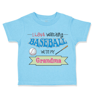 Toddler Clothes I Love Watching Baseball with My Grandma Baseball Toddler Shirt