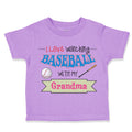 Toddler Clothes I Love Watching Baseball with My Grandma Baseball Toddler Shirt