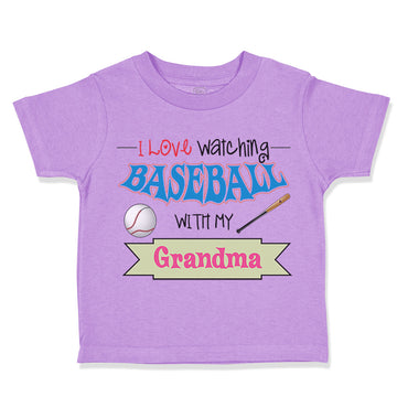 Toddler Clothes I Love Watching Baseball with My Grandma Baseball Toddler Shirt