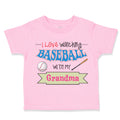 Toddler Clothes I Love Watching Baseball with My Grandma Baseball Toddler Shirt