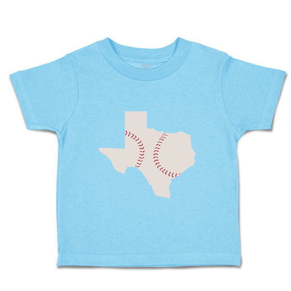 Toddler Clothes Texas Map Baseball Ball Game Toddler Shirt Baby Clothes Cotton
