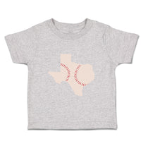 Toddler Clothes Texas Map Baseball Ball Game Toddler Shirt Baby Clothes Cotton