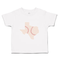 Toddler Clothes Texas Map Baseball Ball Game Toddler Shirt Baby Clothes Cotton