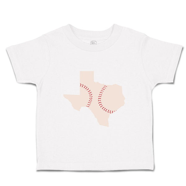 Toddler Clothes Texas Map Baseball Ball Game Toddler Shirt Baby Clothes Cotton