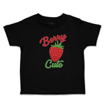 Toddler Clothes Cute Red Berry Strawberry with A Stem and Leaves Toddler Shirt