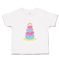 Toddler Clothes Tall Birthday Dinosaur Cake Dino Toddler Shirt Cotton