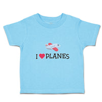 Toddler Clothes I Love Planes Which Is Flying in The Sky with Heart Cotton