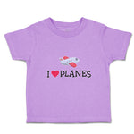 Toddler Clothes I Love Planes Which Is Flying in The Sky with Heart Cotton