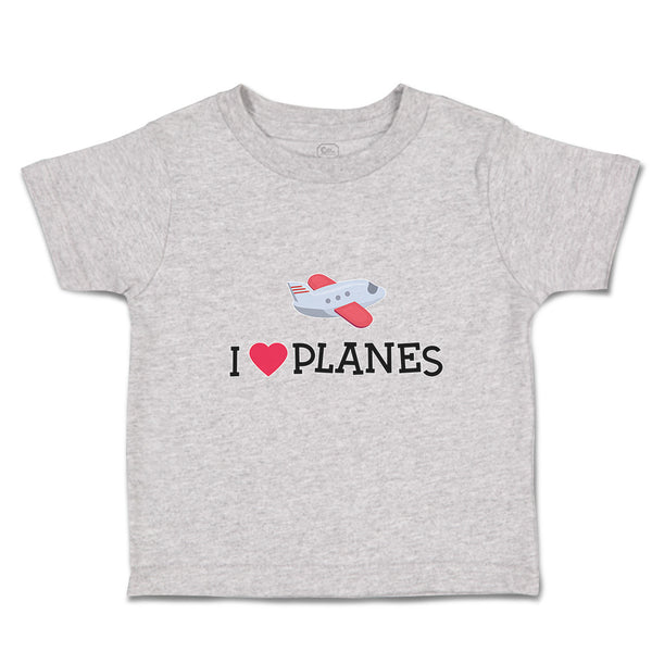 Toddler Clothes I Love Planes Which Is Flying in The Sky with Heart Cotton