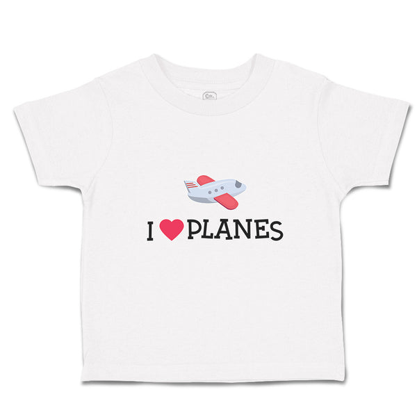 Toddler Clothes I Love Planes Which Is Flying in The Sky with Heart Cotton