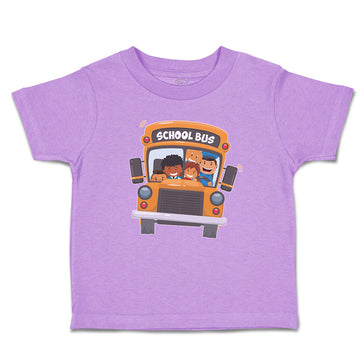 Toddler Clothes School Kids Riding A School Bus Toddler Shirt Cotton