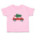 Toddler Clothes Red Car and Green Christmas Tree on Roof Toddler Shirt Cotton