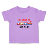 Toddler Clothes All Aboard The Love Children's Colourful Toy Train! Cotton