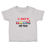 Toddler Clothes All Aboard The Love Children's Colourful Toy Train! Cotton