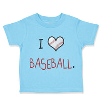 Toddler Clothes Baseball Ball Heart Shape Love Baseball Ball Game Toddler Shirt