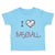 Toddler Clothes Baseball Ball Heart Shape Love Baseball Ball Game Toddler Shirt