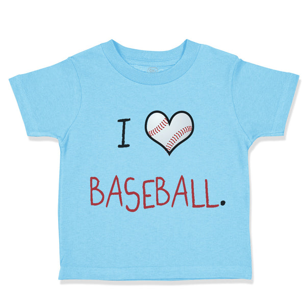 Toddler Clothes Baseball Ball Heart Shape Love Baseball Ball Game Toddler Shirt