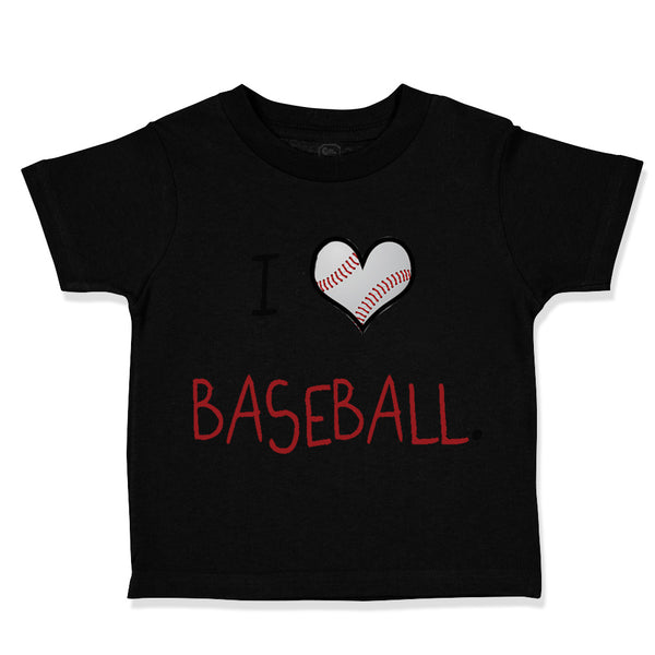 Toddler Clothes Baseball Ball Heart Shape Love Baseball Ball Game Toddler Shirt