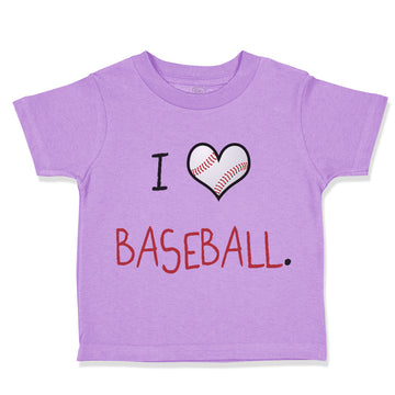 Toddler Clothes Baseball Ball Heart Shape Love Baseball Ball Game Toddler Shirt