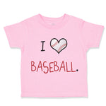Toddler Clothes Baseball Ball Heart Shape Love Baseball Ball Game Toddler Shirt