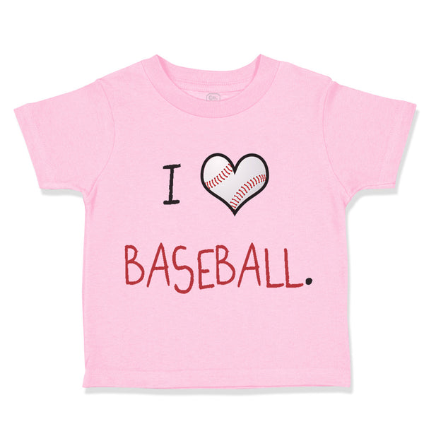 Toddler Clothes Baseball Ball Heart Shape Love Baseball Ball Game Toddler Shirt