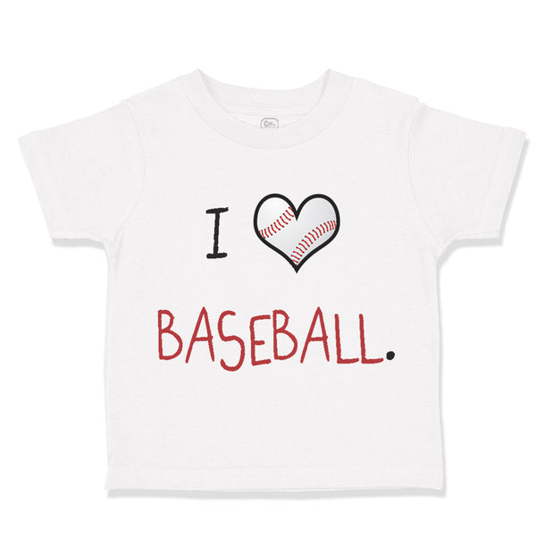 Toddler Clothes Baseball Ball Heart Shape Love Baseball Ball Game Toddler Shirt