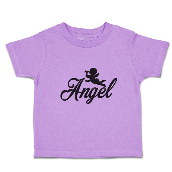 Toddler Clothes Silhouette of Flying Angel with Trumpet Toddler Shirt Cotton