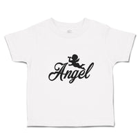 Toddler Clothes Silhouette of Flying Angel with Trumpet Toddler Shirt Cotton