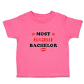 Toddler Girl Clothes Most Eligible Bachelor with Lipstick Kiss Toddler Shirt