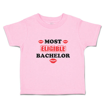 Toddler Girl Clothes Most Eligible Bachelor with Lipstick Kiss Toddler Shirt