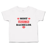 Toddler Girl Clothes Most Eligible Bachelor with Lipstick Kiss Toddler Shirt
