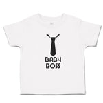 Cute Toddler Clothes Baby Boss with Silhouette Neck Tie Toddler Shirt Cotton