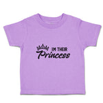 Toddler Girl Clothes Im Their Princess with Silhouette Crown Toddler Shirt