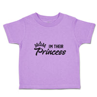 Toddler Girl Clothes Im Their Princess with Silhouette Crown Toddler Shirt