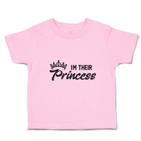 Toddler Girl Clothes Im Their Princess with Silhouette Crown Toddler Shirt