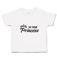 Toddler Girl Clothes Im Their Princess with Silhouette Crown Toddler Shirt