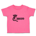 Toddler Girl Clothes Calligraphy Queen Silhouette Crown Toddler Shirt Cotton