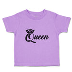 Toddler Girl Clothes Calligraphy Queen Silhouette Crown Toddler Shirt Cotton