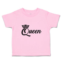 Toddler Girl Clothes Calligraphy Queen Silhouette Crown Toddler Shirt Cotton